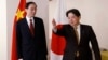 日本外相林芳正在东京日本外务省会晤到访的中国外交部副部长孙卫东。（2023年2月22日）