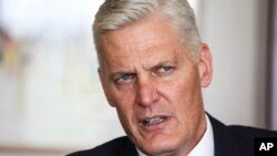 FILE - Former Eskom CEO, Andre de Ruyter, Jan. 2019 at the Eskom headquarters in Johannesburg. De Ruyter, appeared at a parliamentary hearing virtually due to fears for his safety.