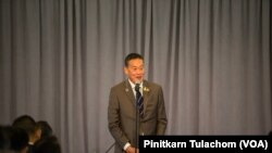 ນາຍົກລົດຖະມົນຕີໄທ ທ່ານ ເສດຖາ ທະວີສິນ ພົບປະກັບສະມາຊິກຂອງຊຸມຊົນຊາວໄທ ໃນ ສະຫະລັດ ໃນນະຄອນນິວຢອກ, ວັນທີ 21 ກັນຍາ 2023.