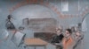 法庭素描畫顯示美國空軍國民警衛隊員傑克·特謝拉2023年4月19日在波士頓一家聯邦地區法院過堂。