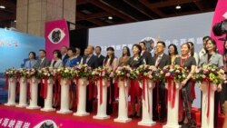 為期四天的台北國際夏季旅展與海峽兩岸旅展星期五(7月12日)登場，中國共有155名省級官員及業者出席(美國之音特約記者林乃絹拍攝)。