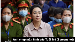 Bà Trương Mỹ Lan trong phiên tòa giai đoạn 1 về hành vi rút ruột ngân hàng SCB