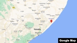 Ramani ya Somalia na miji yake.(Google map)
