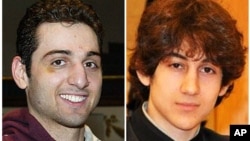 美國官員說波士頓爆炸案嫌疑人兄弟﹐其中塔梅爾蘭(左)﹐曾被列入恐怖分子監視名單。