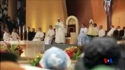 2015-01-18 美國之音視頻新聞: 菲律賓數百萬信眾參與教宗主持露天彌撒