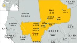 马里及主要城镇地理位置图