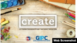 美国商会发布最新国际知识产权指数报告 (美国商会网页截图)