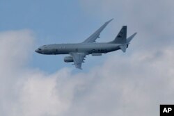 美国海军P-8反潜机。8月19日在海南岛以东220公里处的国际公海上空侦查的就是一架P-8反潜机（资料照片）