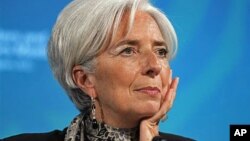 国际货币基金组织的总裁拉加德4月20日在华盛顿举行的IMF和世界银行春季会议上