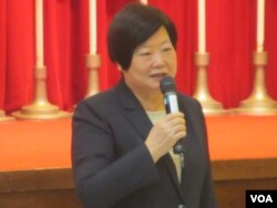 台湾行政院政务委员林美珠(美国之音张永泰拍摄)