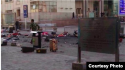 新疆烏魯木齊火車站發生爆炸事件(照片來自網絡)