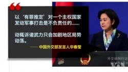 中国外交部发言人华春莹就美英法打击叙利亚化武目标的行动做出回应
