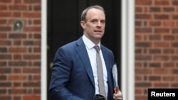 图为英国外交大臣拉布。（2020年1月6日）