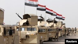 伊拉克安全部隊驅車前往摩蘇爾趕出伊斯蘭國激進分子(2016年2月21日)