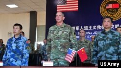 美军太平洋陆军司令部司令布朗2016年11月15日率部队参与美中救灾联合演练 (美国陆军照片)