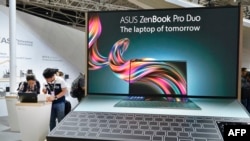 台灣華碩公司在台北國際電腦展上的展台。（2019年5月28日）