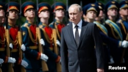 6月22日俄罗斯总统普京参加纪念苏联卫国战争活动