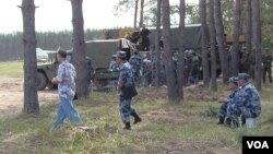 2015年夏季在俄羅斯參加軍事比賽的中國軍人。