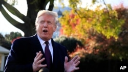 2018年11月20日特朗普总统在华盛顿向媒体发表讲话