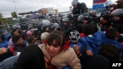 2015年10月19日克罗地亚 - 斯洛文尼亚边境的难民