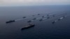 美国与盟国的海军舰只在菲律宾海参加2021年联合年度军演。（2021年11月23日）