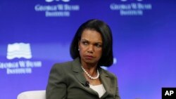 前美國國家安全顧問和國務卿賴斯。（美聯社）