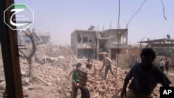 政府军攻击后的古赛尔废墟