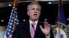资料照：众议院少数党领袖麦卡锡（Rep. Kevin McCarthy, R-CA）2019年5月2日在国会山召开记者会。