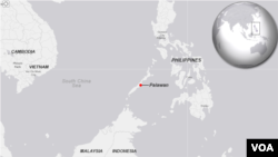 菲律賓前線巴拉望島地理位置。