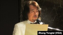 台灣前民進黨主席施明德 (美國之音張永泰拍攝)