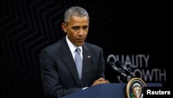 奥巴马总统2016年11月20日在APEC秘鲁峰会结束之际举行记者会（资料照）