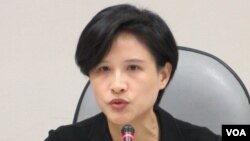 民进党立委 郑丽君(美国之音张永泰拍摄)