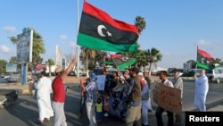 利比亚示威者抗议联合国政治解决协议草案