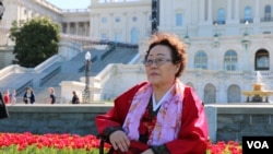 韓國慰安婦生還者李容洙（美國之音楊晨拍攝）