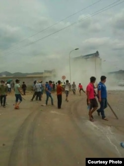 廣東羅定市近日萬人抗議建造垃圾焚燒廠（網絡照片）