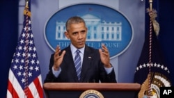 美国总统奥巴马在白宫召开了2016年的最后一场记者会