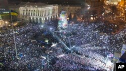 Площадь Незалежности. Киев. Украина. 1 января 2014 г.