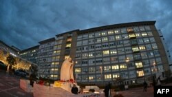 Picha ya hospitali ya Gemelli ambapo Papa Francis anaendelea kupokea matibabu mjini Rome. Machi 9, 2025 (Photo by ANDREAS SOLARO / AFP or licensor / AFP)