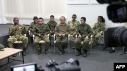 Иностранные наемники-военнопленные, захваченные в качестве комбатантов в составе российских вооруженных сил, вторгшихся в Украину. Киев, 15 марта 2024 года.