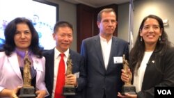 三家人權組織獲頒美國國家民主基金會2019“民主獎”（美國之音蕭雨拍攝）