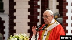 羅馬天主教宗方濟各在緬甸仰光主持彌撒