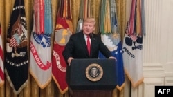 特朗普总统2018年9月12日在白宫为国会荣誉勋章获得者举办的招待会上讲话