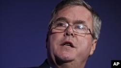 Former Florida Gov. Jeb Bush speaks at the American Legislative Exchange Council's 40th annual meeting, Friday, Aug. 9, 2013, in Chicago