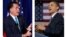  Republican presidential candidate, Gov. Mitt Romney, left, and President Barack Obama (D) right 