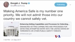 2017-09-25 美國之音視頻新聞: 美國推出新旅行禁令 擴大至八個國家 (粵語)