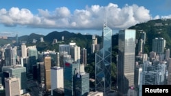 图为香港金融区。（2019年7月25日）