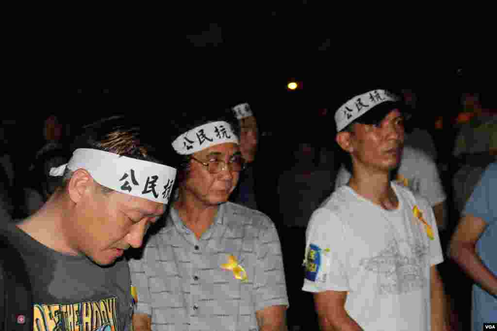 和平佔中運動舉行啟動佔中運動公民抗命集會（美國之音海彥拍攝）