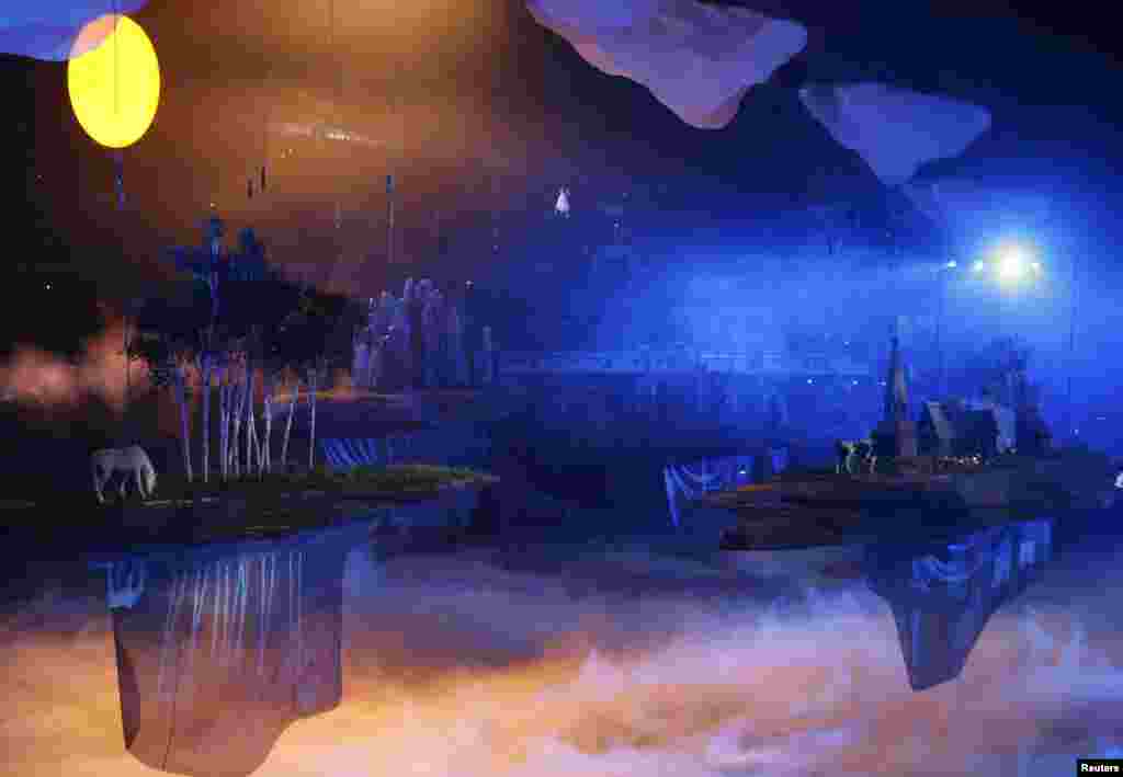 索契冬奥会开幕式的一个场景