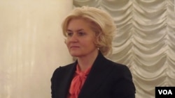 副总理戈洛杰茨。（美国之音白桦拍摄）