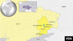 乌克兰东部顿涅茨克州及其若干城市地理位置